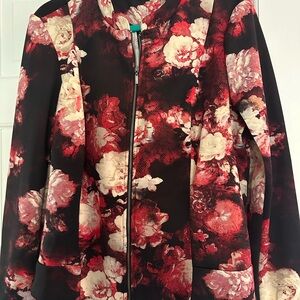 Floral Zip-Up Jacket